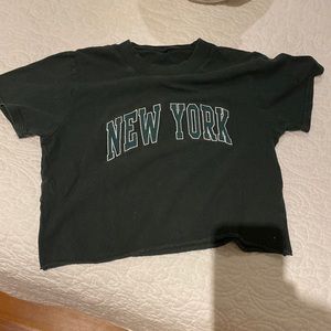 Brandy Melville New York Green Crop
